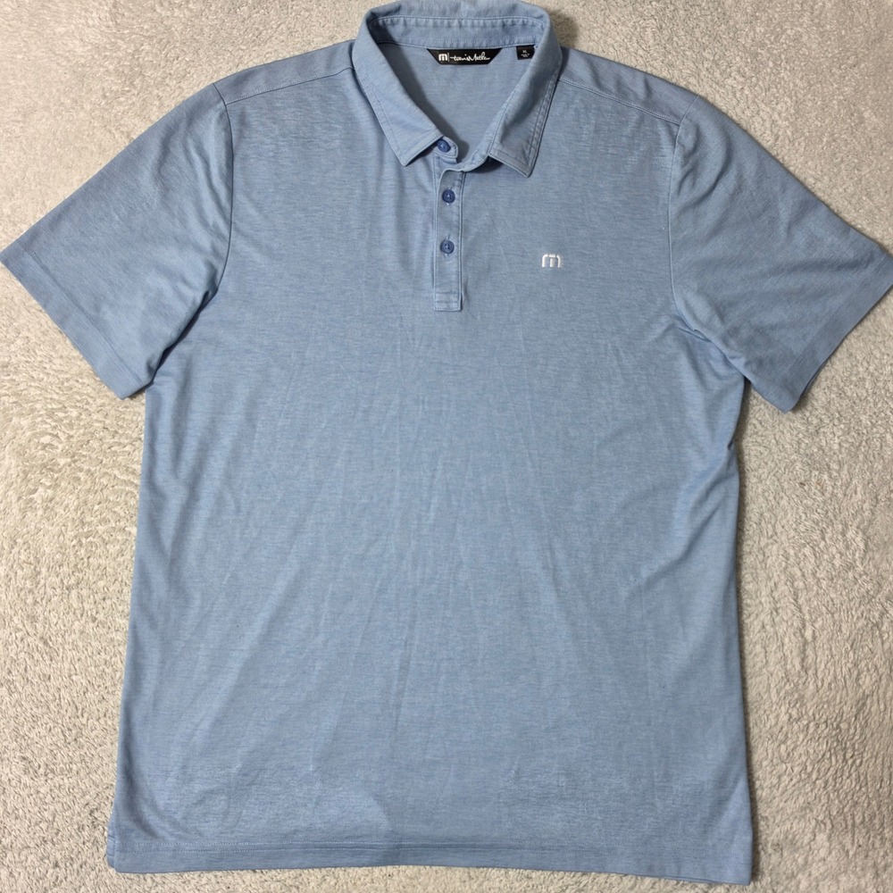 2 Pack! TravisMathew Polos Mens XL‎ Red Blue Bundle Short Sleeve Golf Athletic - Picture 6 of 14